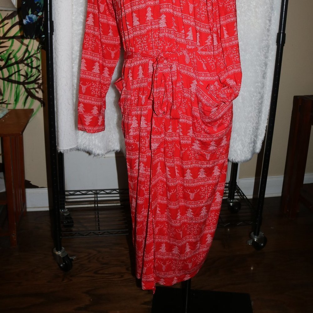 MeUndies unisex long hooded Christmas print robe size XL/2XL - NWOT - LAST ONE!! - Picture 6 of 6